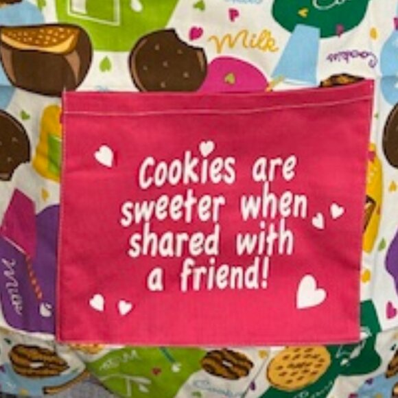 NEW girl scout cookie apron pink sweet fits most - Picture 4 of 4